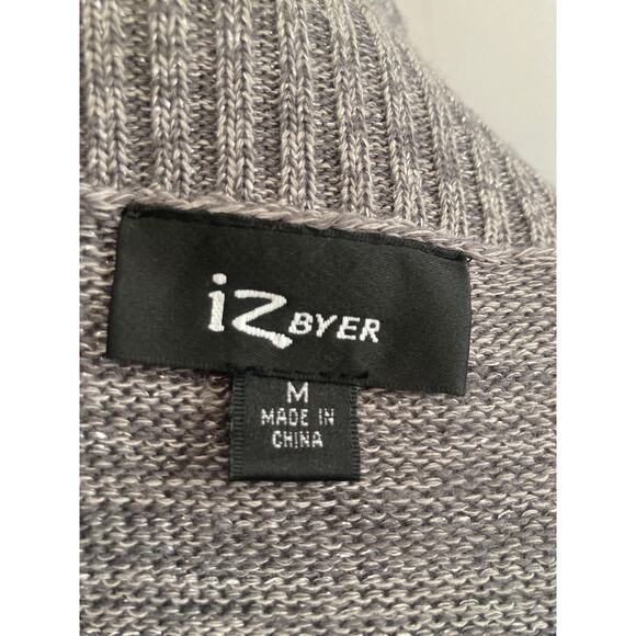 IZ Byer Grey Cardigan With Waist Tie, Size M - Picture 5 of 7